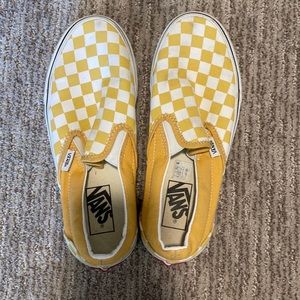 yellow checkered vans